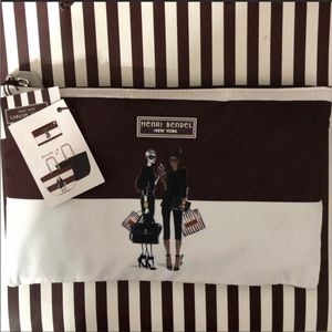NWT HENRI BENDEL ZIPPER POUCH WITH PULLOUT BAG